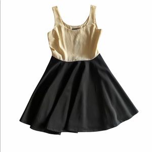Black & cream dress